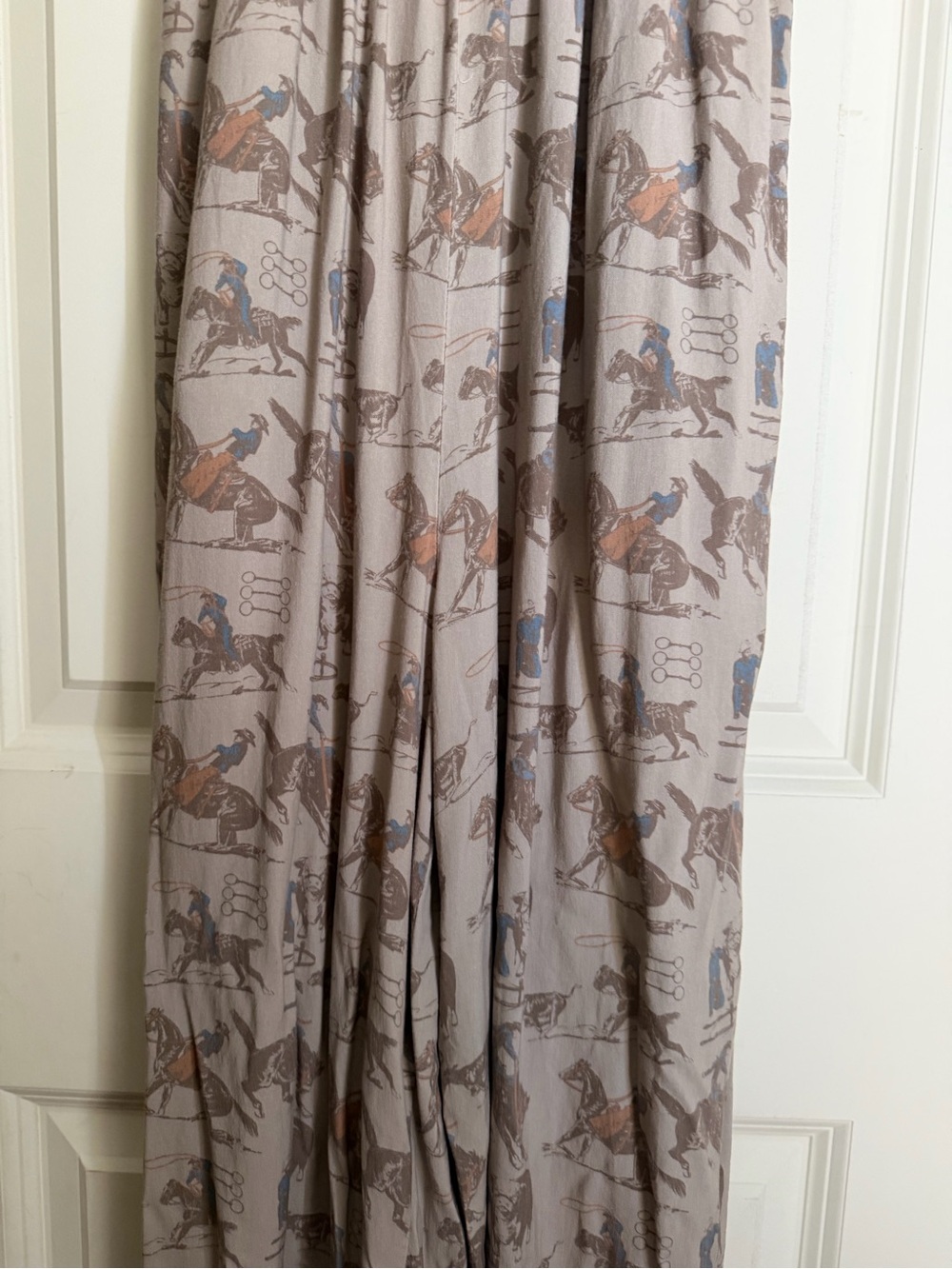 Rayón romper the trailride print jumpsuit M western rodeo country horse cowgirl - Picture 3 of 13